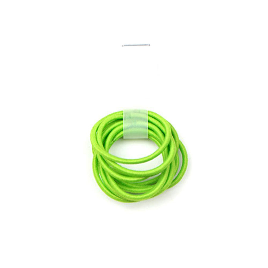 10 Pcs, Pale Green: 2.4 Cm Elastic Bands Hair Ties Children Rubber Hair Headbands - 10 Pcs (Pale Green)