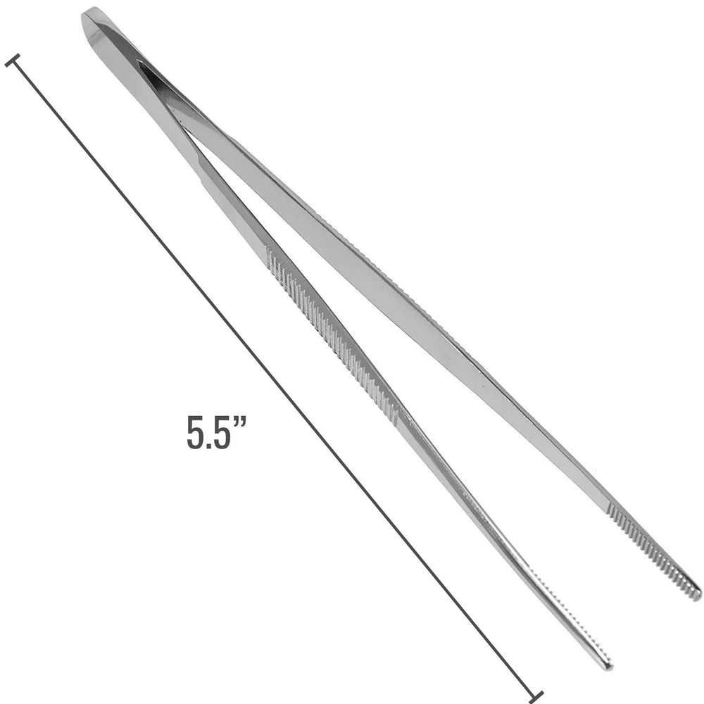 MABIS Stainless Steel Tweezers, Thumb Dressing Forceps,