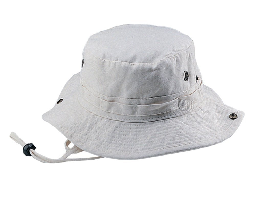 MG Washed Hunting Fishing Outdoor Hat, Natural -Large