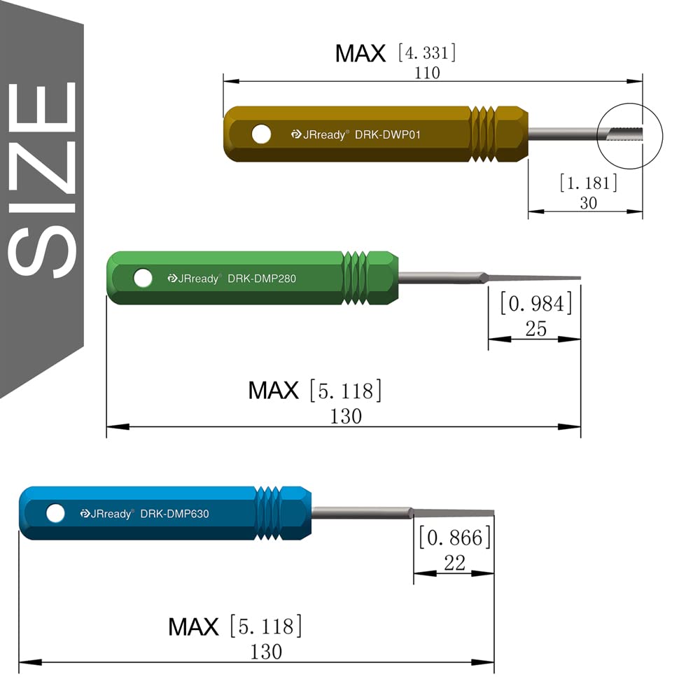 ST5211 Pin Removal Tool KIT for Weather Pack Metri Pack series connector harness terminals and connector crimp pin etc electrical connector, Tool KIT include DRK 785084 Amp 1.5mm Removal Tool
