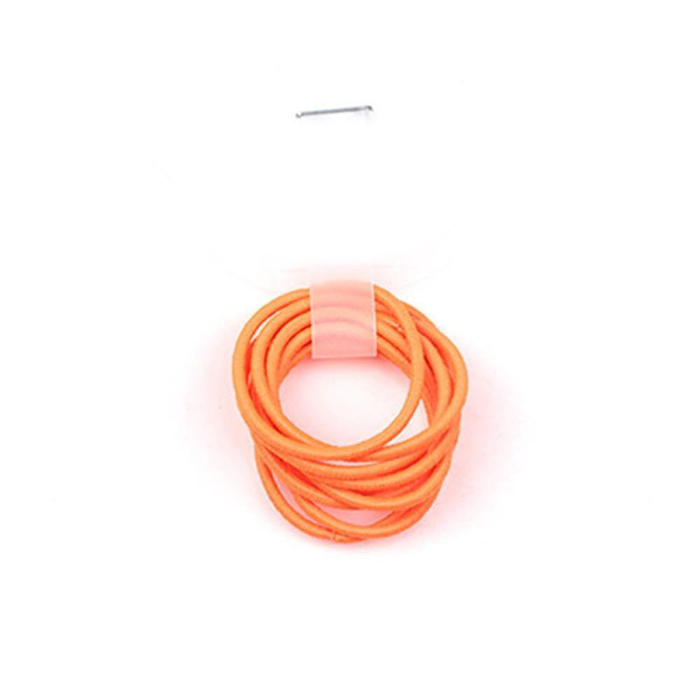 100 Pcs, Orange: 2.4 cm Elastic Bands Hair Ties Children Rubber hair headbands - 100 Pcs (Orange)
