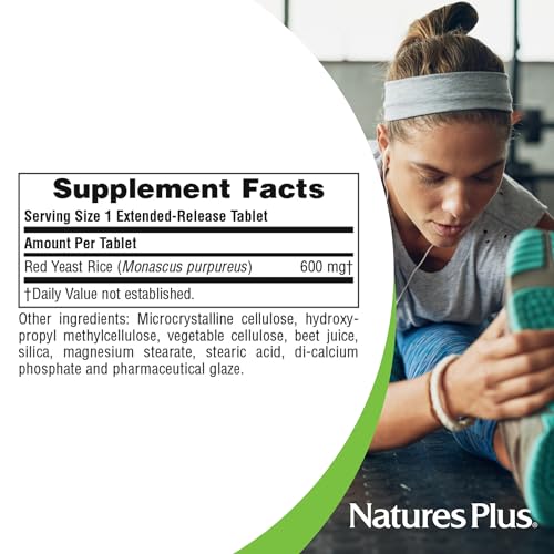 NaturesPlus Herbal Actives Red Yeast Rice, Extended Rel
