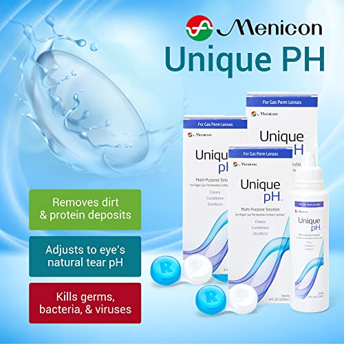 Unique pH Multi-Purpose Solution with RGP Lens Case, 4 Fl Oz (Pack of 3)