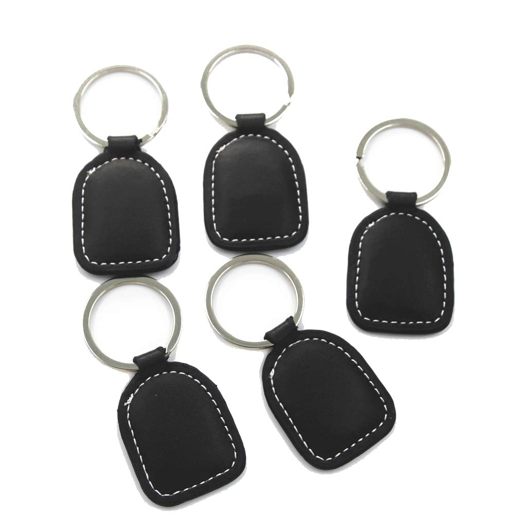 T5577 T5557 T5567 EM4305 Rewritable Leather Access Control LF Key Ring Tag Keychains Keyfob for Copy Duplicate Door Access ID Card (2pcs)