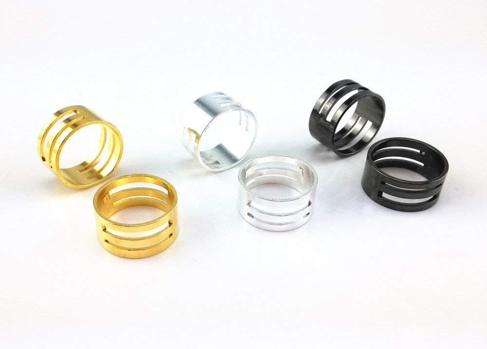 6pcs Gold Silver Gun Black Jump Ring Opening and Closing Tool Rings for Jewelry Makers