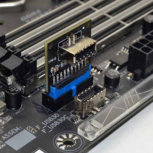 Computer Mainboard USB 3.0 Front 19PIN to 3.1 Type-C Front Panel Header Type-E Adapter 20 to 19 Pin Expansion Card