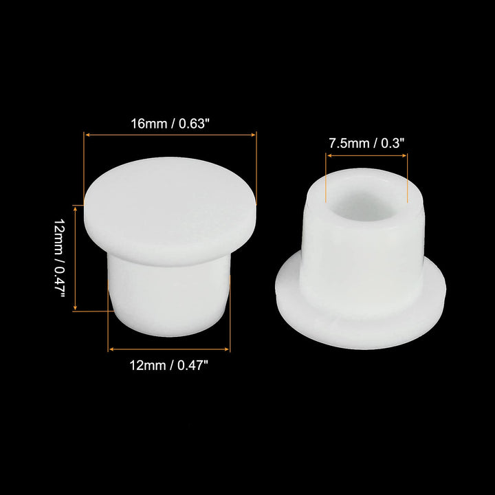 MECCANIXITY Silicone Rubber Hole Plug White Soft Flexib