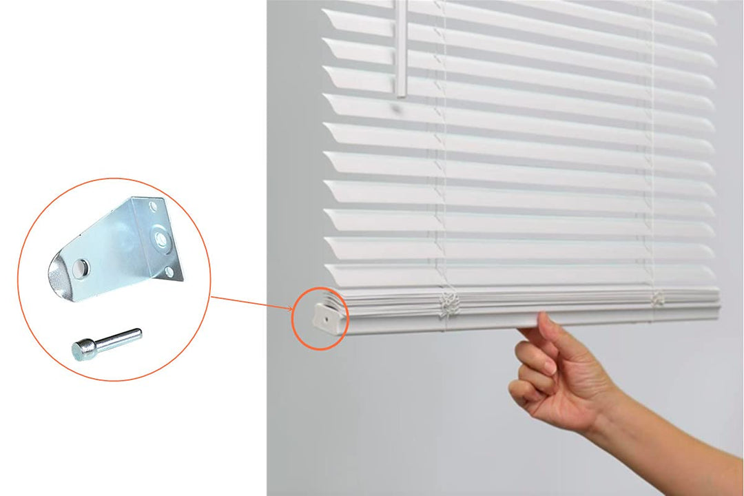 4pcs Hold Down Brackets with Install scews Metal Blinds Down Clips Blinds Down Holder Replacements for Horizontal Blinds and Windows Shades