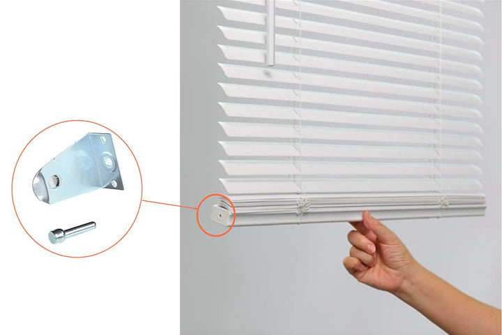 4pcs Hold Down Brackets with Install scews Metal Blinds Down Clips Blinds Down Holder Replacements for Horizontal Blinds and Windows Shades
