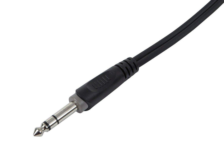 1/4 Inch TRS Male to two 1/4 Inch TS Male Insert Cable Cord - (3 Feet) - Black