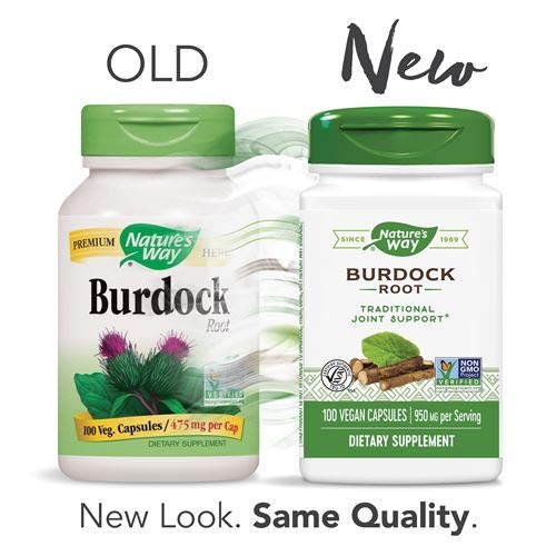 Nature's Way Burdock Root 475 mg per capsule,100 Co