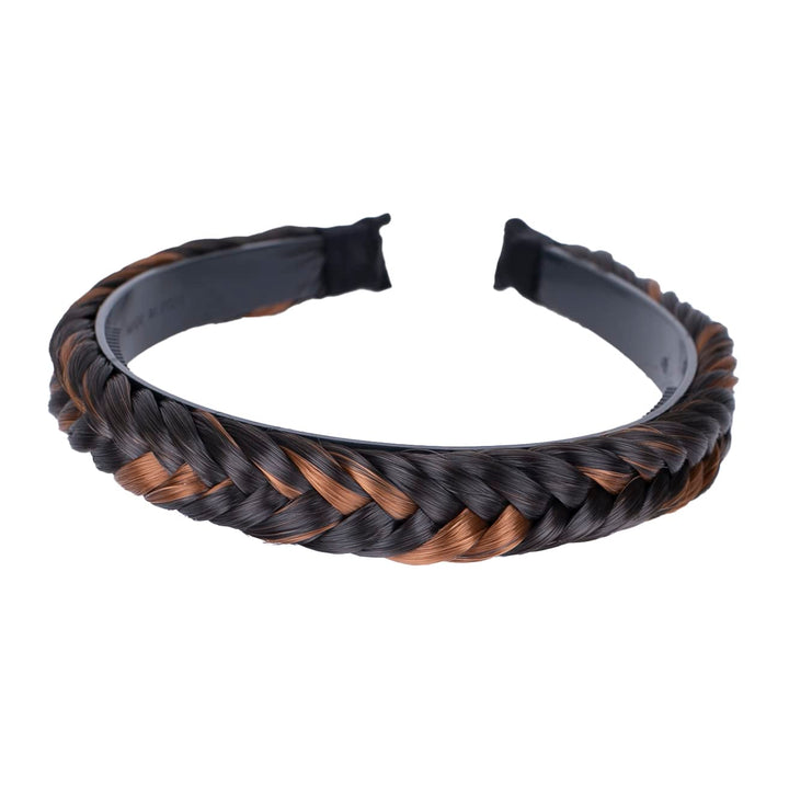 brown mix # 4H30 HHR8 : PRETTYSHOP Hair Band Plaited Braid Headband Hairpiece brown mix # 4H30 HHR8