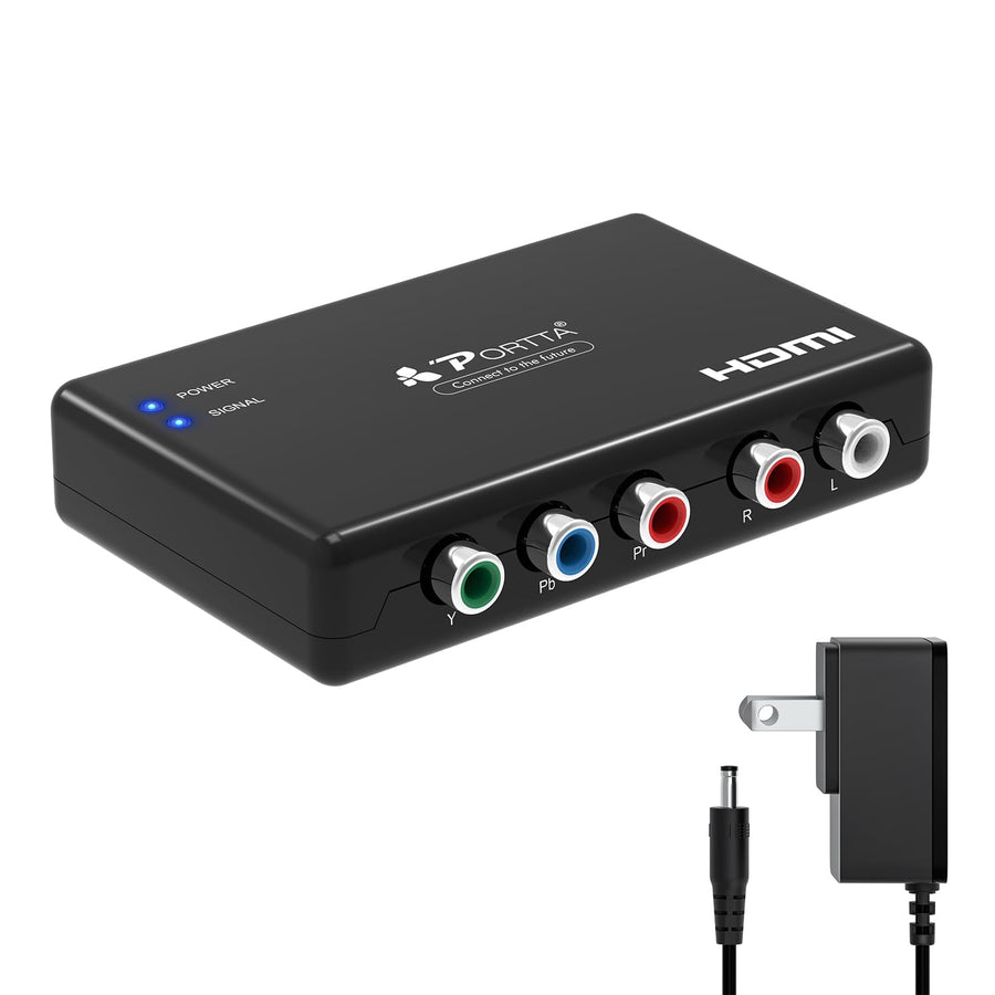 Portta Component to HDMI Converter, YPbPr RGB + R/L Aud