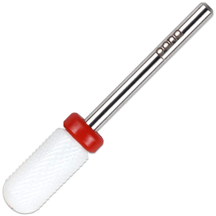 Beauticom Professional USA Ceramic White ROUND Top Small Barrel Bit Nail Drill (Grit: FINE) 3/32 Shank Size
