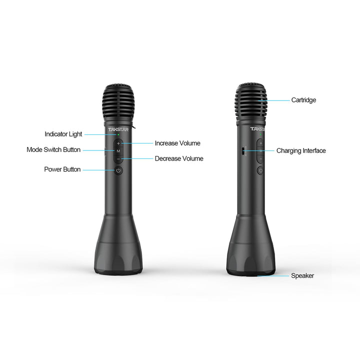 2-in-1 Bluetooth Wireless Microphone &amp; Voice Amplifier, Portable Handheld Mic Speaker For Karaoke, Meeting, Outdoors, Speech, Party - DA10 (Not Bluetooth Transmitter Mic&amp;Can&#39;t Connect Speaker)