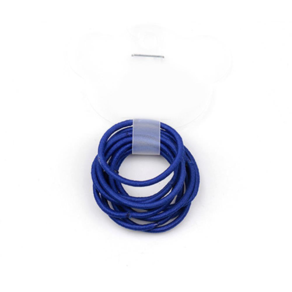 20 Pcs, Deep Blue: 2.4 Cm Elastic Bands Hair Ties Children Rubber Hair Headbands - 20 Pcs (Deep Blue)