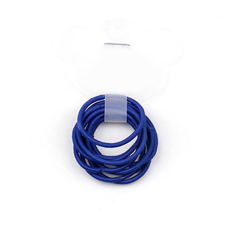 20 Pcs, Deep Blue: 2.4 Cm Elastic Bands Hair Ties Children Rubber Hair Headbands - 20 Pcs (Deep Blue)