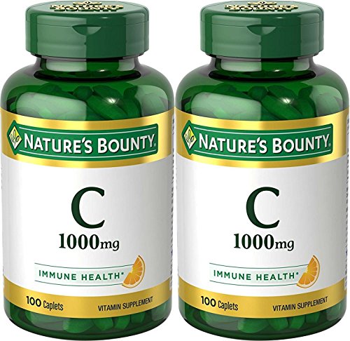 Vitamin C, 1000mg, Supports Immune Health, 100 Caplets (Pack of 2)