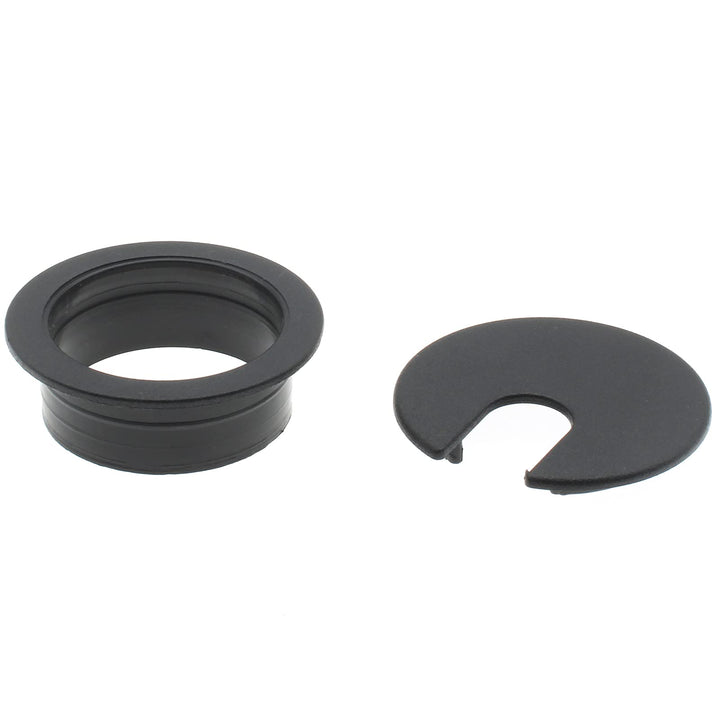 1-1/2 Inch (38 mm) U-Shaped Opening Desk Grommet 2 Pcs ABS Plastic Cable Hole Cover Cable Cord Grommet to Arrange Wires & Cords Through Computer Table/Countertops (Black)