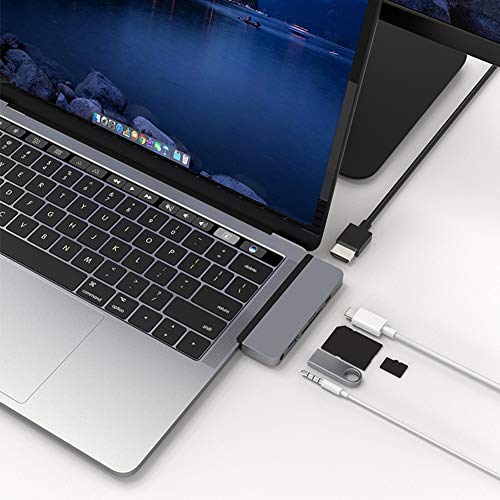 Drive 6-in-1 USB C Hub HDMI 4K 60Hz - PD 60W, Audio Jack, SD/MicroSD, USB-A Compatible w/iPad Pro Air 2020 2019 2018, M1 iPad Pro 2021, Space Gray
