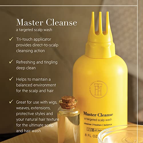 TPH BY TARAJI Master Cleanse Scalp Treatment Wash Hair Rinse For Buildup | With Tea Tree Oil, Eucalyptus Oil, and Witch Hazel Water | Vegan, Sulfate &amp; Cruelty-Free | For Women &amp; Men, 8 fl. oz
