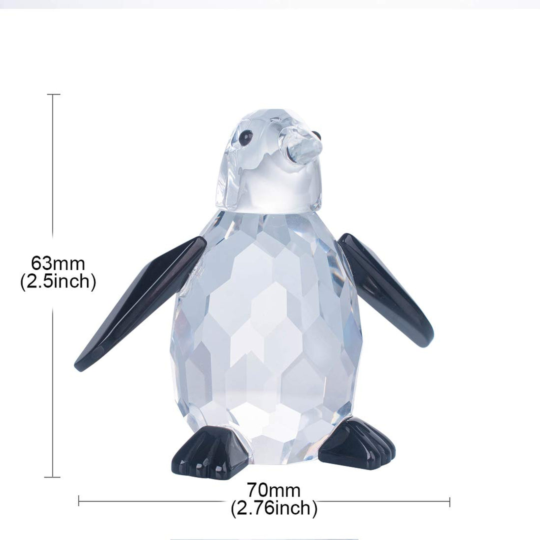 Crytal Cute Penguin Figurines Collectible Glass Animal Figurines Desk Decoration Ornaments