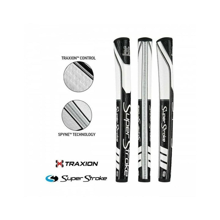 SuperStroke 1.0PT Golf Putter Grip, Black/Gray | Advanc