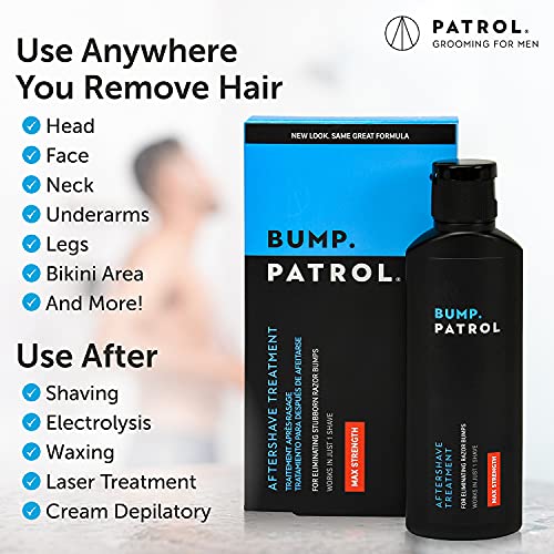 Maximum Strength Aftershave Formula - After Shave Solution Eliminates Razor Bumps and Ingrown Hairs - 4 Ounces