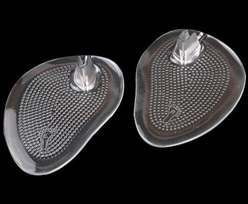 2Pairs Silicone Sandal Flip-Flop Thong Toe Protectors - Forefoot Cushions Clear Inserts Insoles Shoes Grip Pads Self-Adhesive Ball-of-Foot Cushions