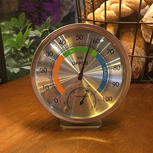 5 Indoor Outdoor Hygrometer/Thermometer, Humidity Gauge Indicator Temperature Humidity Monitor, Analog Hygrometer Humidor (English Version)