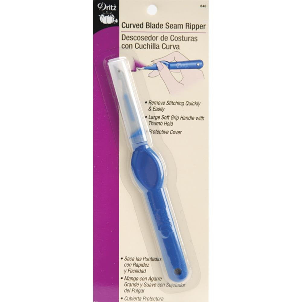 Curved Blade Soft Grip Handle, 1 Count Seam Ripper, 1-Pack, Purple