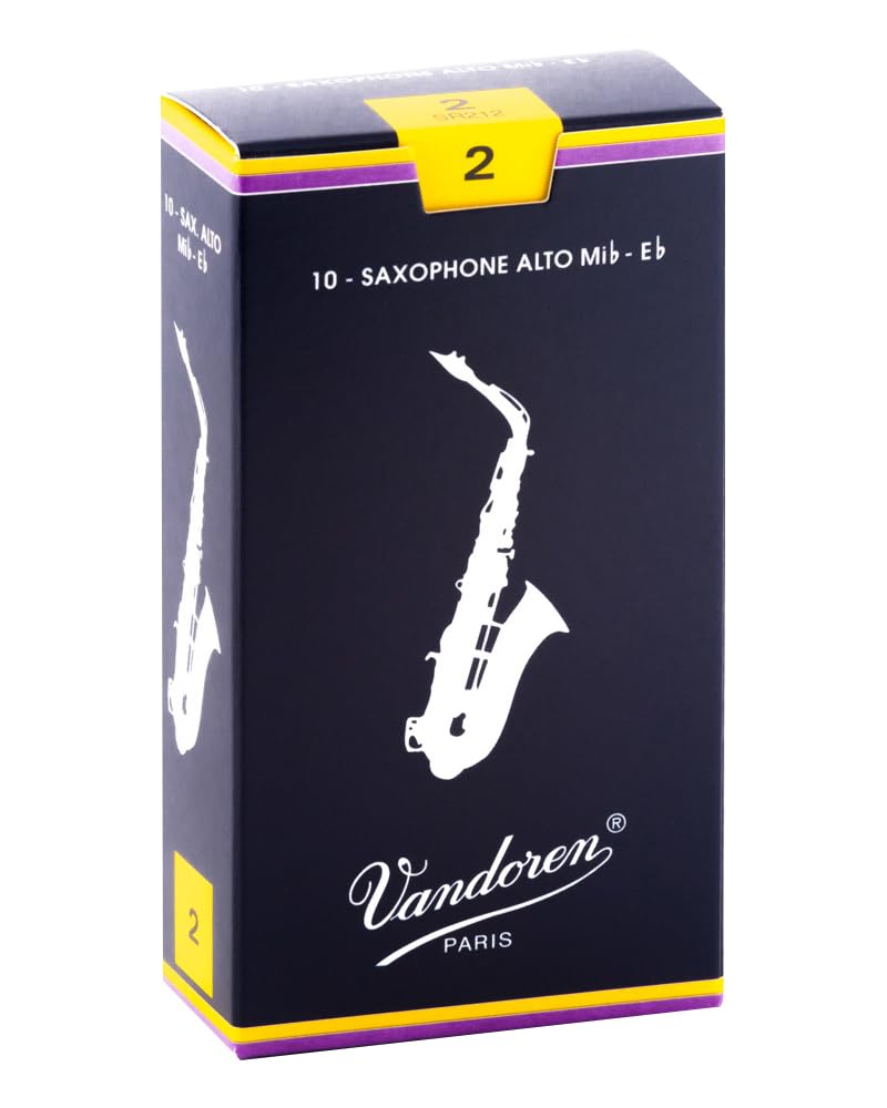 SR212 Alto Sax Traditional Reeds Strength 2; Box of 10