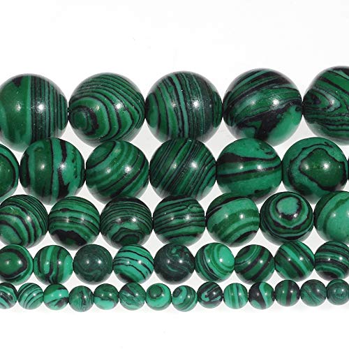 Natural Stone Beads 8mm Malachite Gemstone Round Loose 