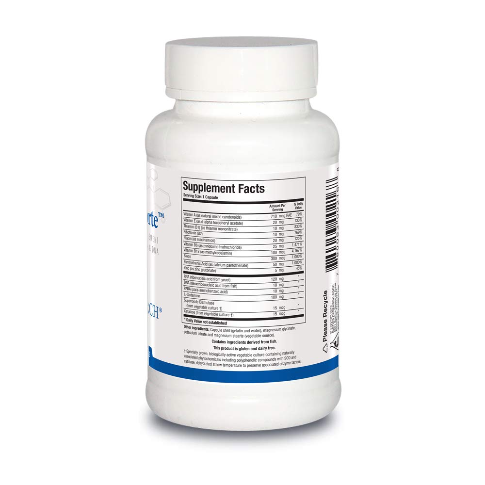 Nuclezyme-Forte – RNA/DNA B-Complex, Supplemental Source of RNA and DNA, Fortified Multivitamin/Mineral Formula 90 Capsules
