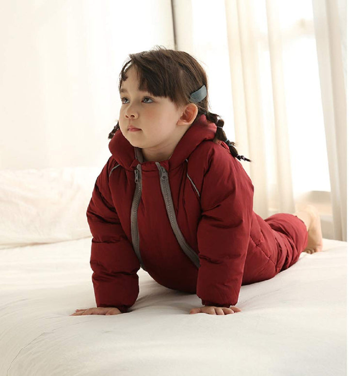 Toddler Baby Boy Girl Winter Snowsuit Coat Thick Outwear Warm Hood Snow Suit Jumpsuit
