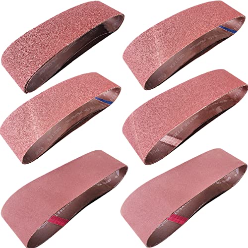 M-jump 12 PCS 4 x 36 inch Aluminum Oxide Sanding Belt K