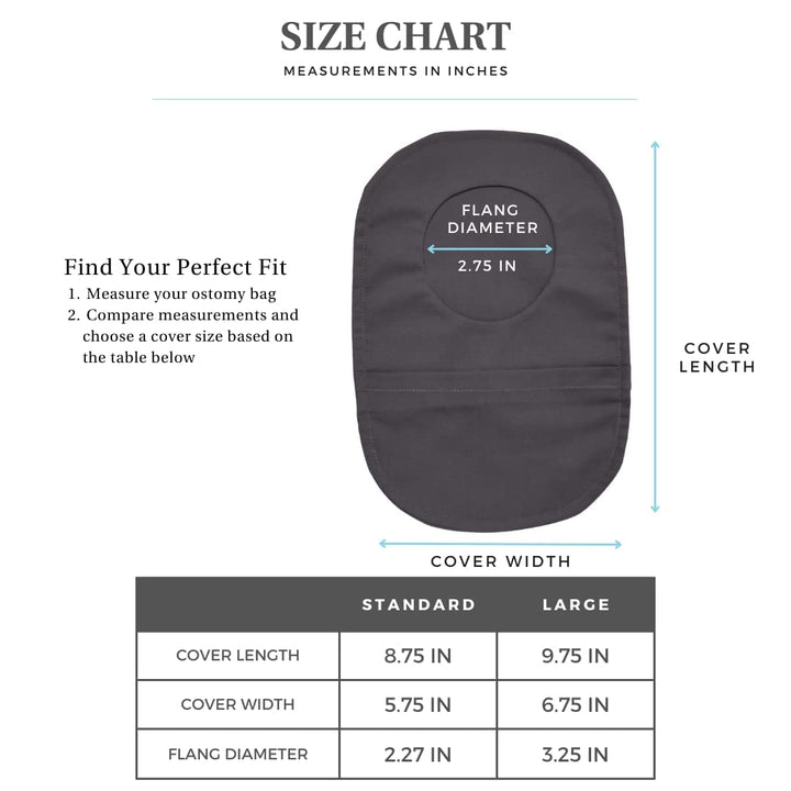 Inspired Comforts Ostomy Bag Cover - 4 Pack Regular (Offwhite, Grey, Navy, Brown)