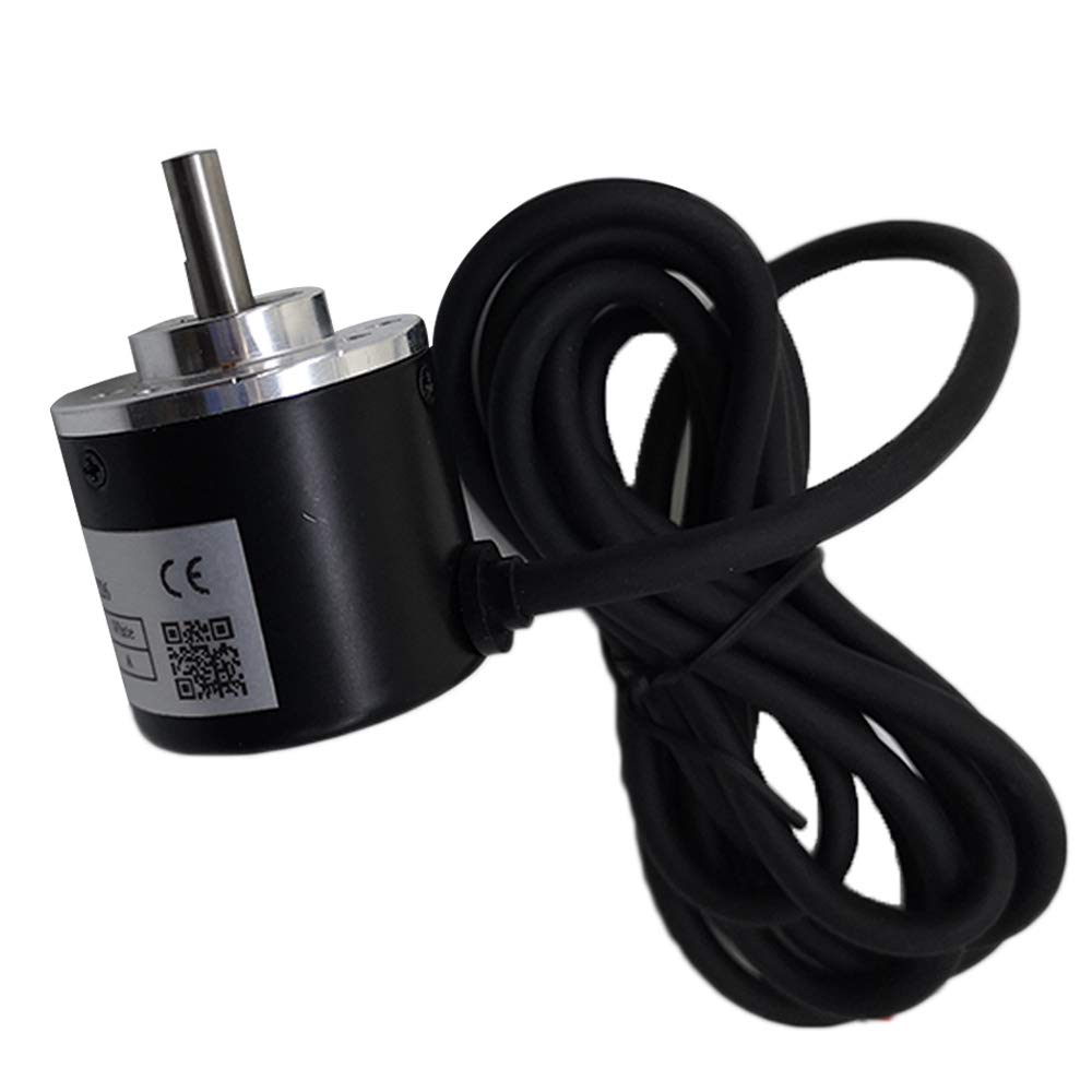 38mm Body Diameter 6mm Solid Shaft Rotary Encoder 2000PPR Line Driver Output 5V Power Supply