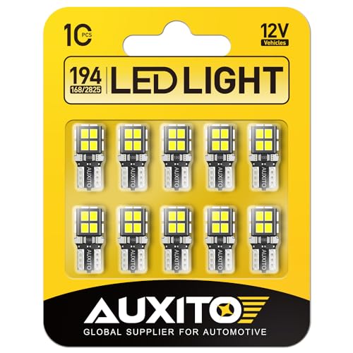 AUXITO 194 LED Bulb 6000K White 168 2825 W5W T10 Wedge 