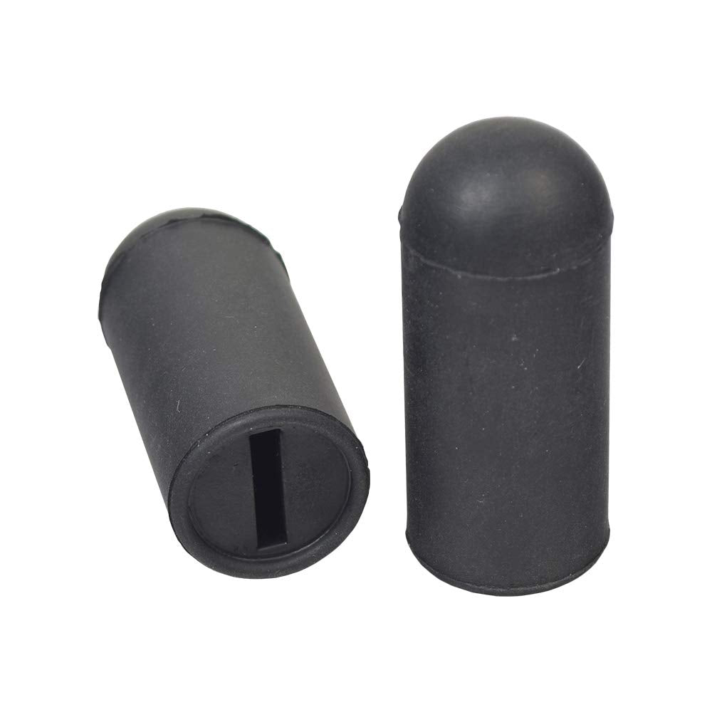 AlveyTech Black Rubber Tips for 5/8 Flat Invacare Style