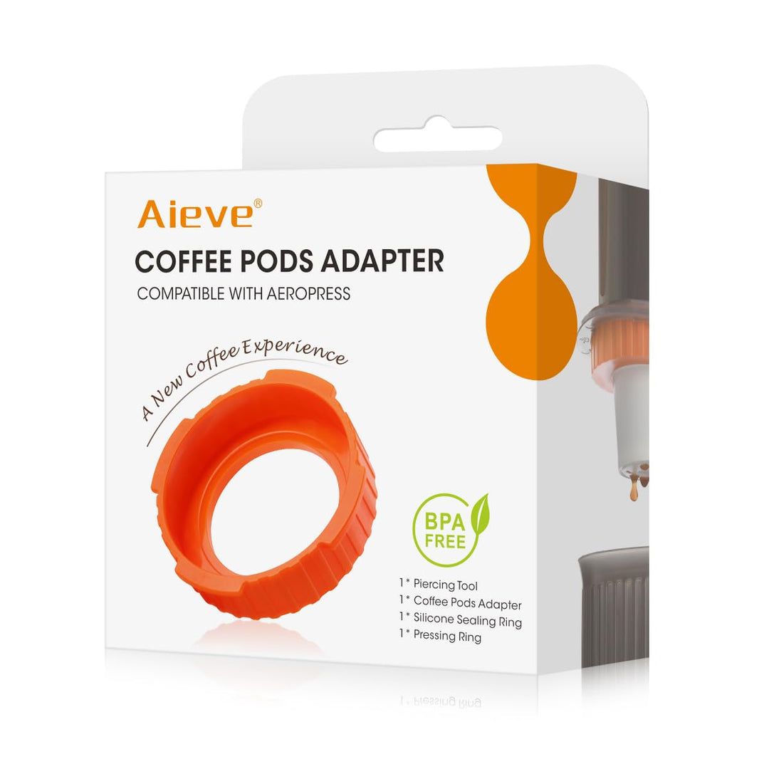 Coffee Pod Adapter Compatible with Aeropress Coffee Maker, Make Outdoor Coffee K Cups Tea Pod Compatible with Aeropress Espresso Maker and Aeropress Go Travel Coffee Maker