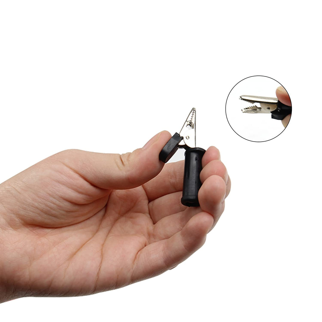 2Pcs 30A Heavy-Duty Insulated Alligator Clips Battery Electrical Test Clips for Car Auto Vehicle Boat Red Black