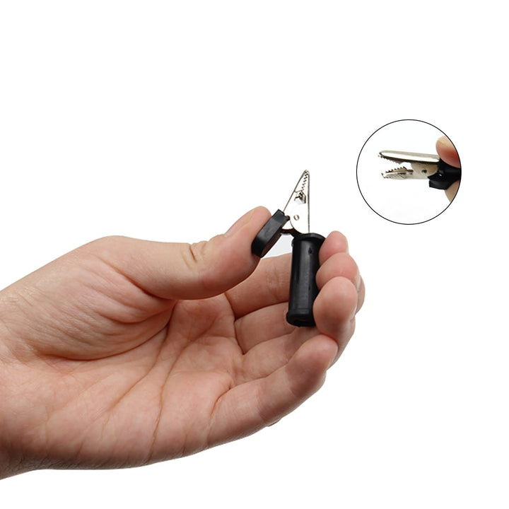 2Pcs 30A Heavy-Duty Insulated Alligator Clips Battery Electrical Test Clips for Car Auto Vehicle Boat Red Black