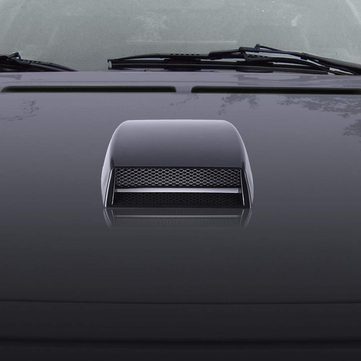 Universal Car Decorative Air Flow Intake Turbo Bonnet Vent Grille Scoop Cover Sticker Hood (Black)
