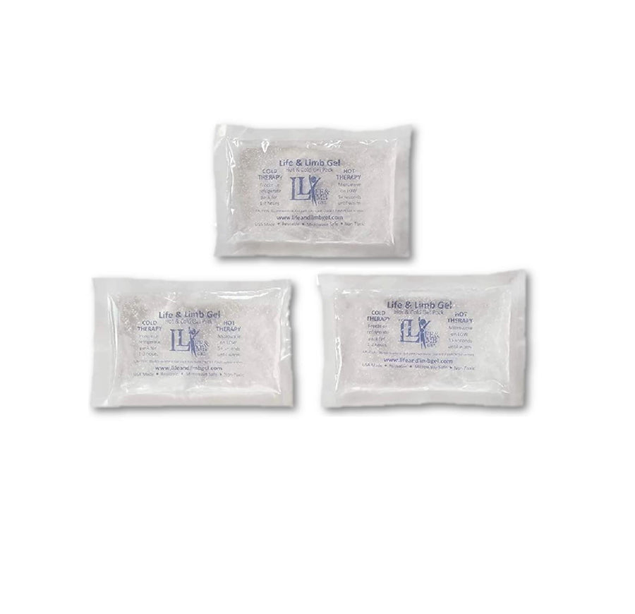 Extra Small Mini Reusable Gel Ice Pack for Injuries (3 