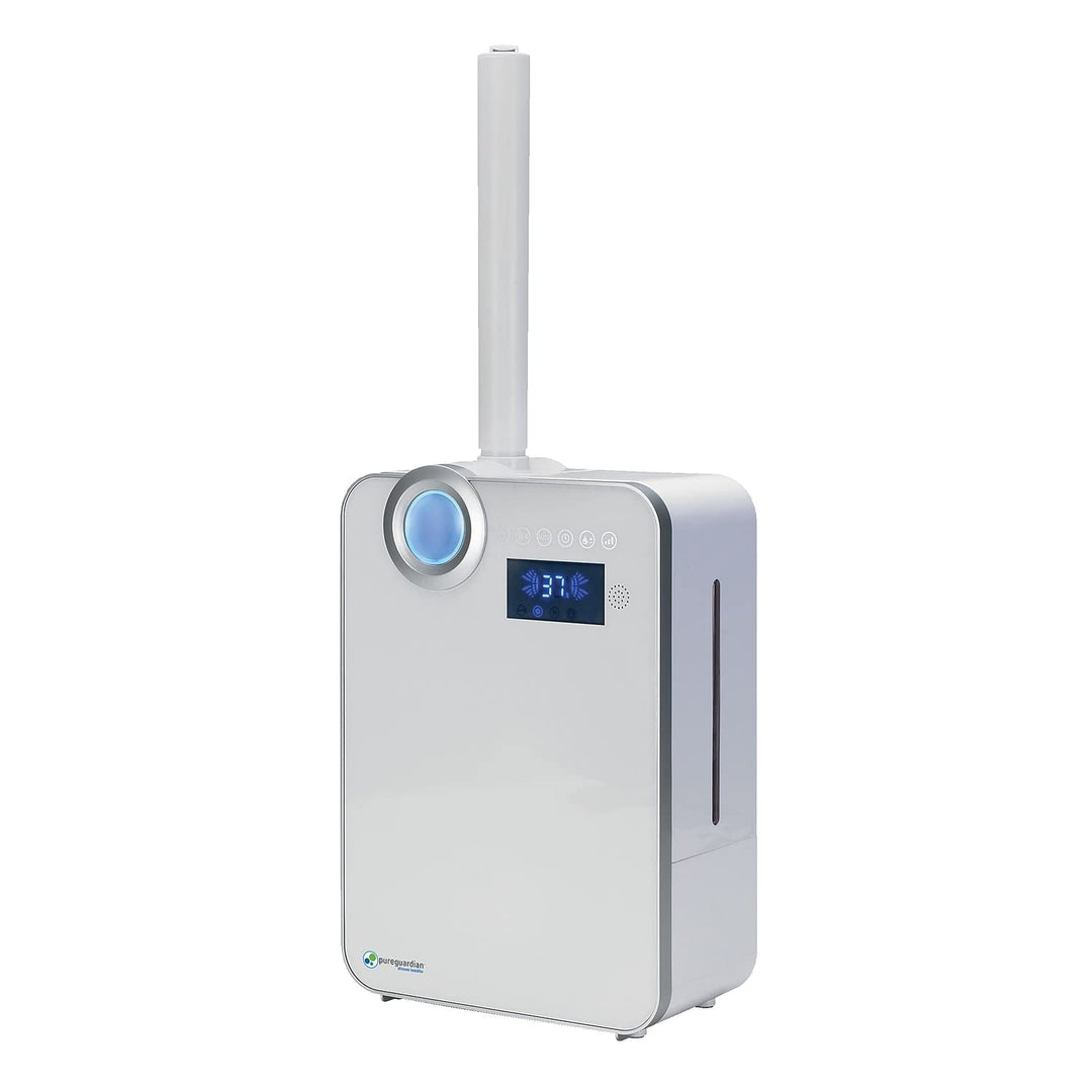 12.5L Output per Day Ultrasonic Warm and Cool Mist Humidifier, Large Room, Home, Office, Easy Quiet Operation, Digital Display, Auto Humidistat, Timer, Auto Shut-Off, Pure Guardian H7550