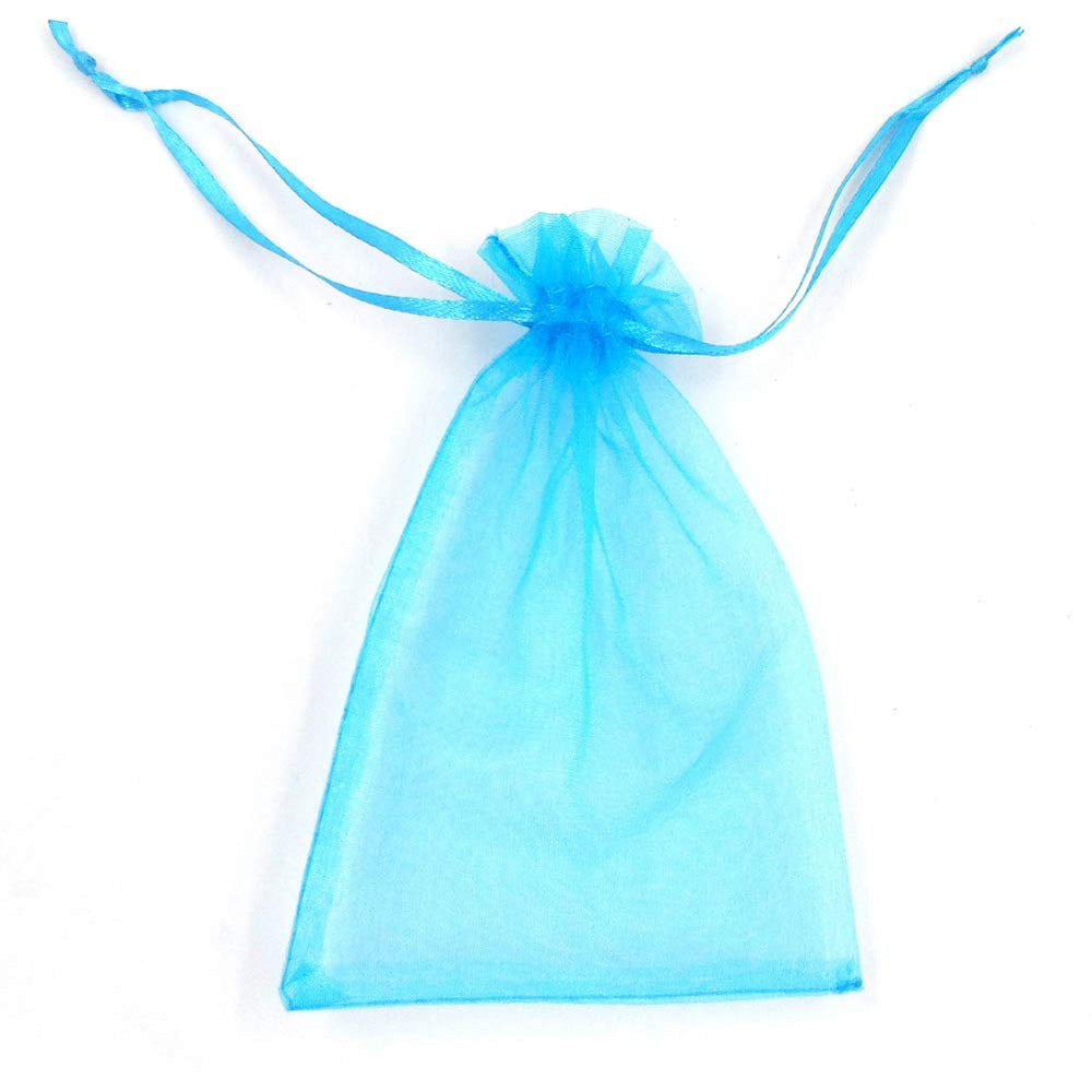 ATCG 100pcs 2.7x3.5 Inches Mini Drawstring Sheer Organz