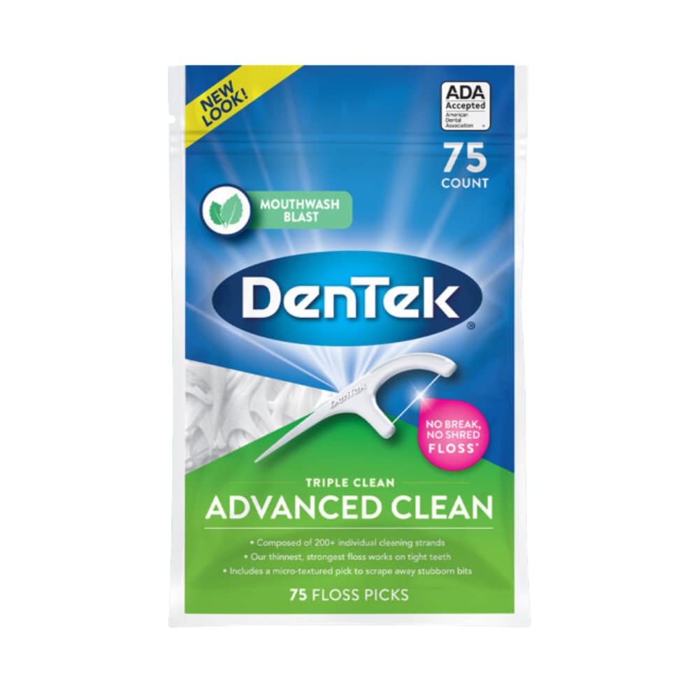 Dentek Triple Clean Floss Picks, Fresh Mint, 75 Ct. by DenTek Oral Care