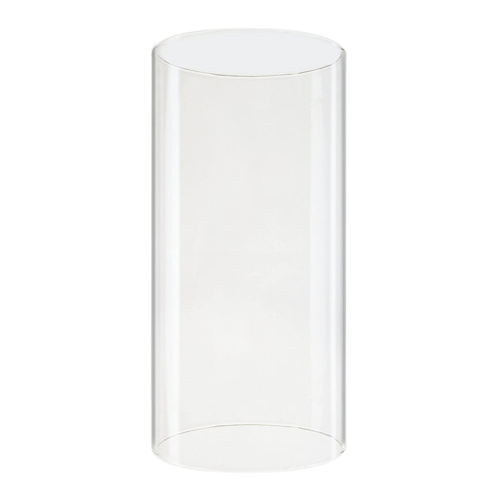 D-3 H-6 Glass Open Ended Hurricane Candleholder Bottomless Cylinder Sleeve Clear Chimney Shade Tube Cover, 1 Piece