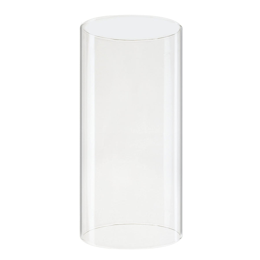 D-3 H-6 Glass Open Ended Hurricane Candleholder Bottomless Cylinder Sleeve Clear Chimney Shade Tube Cover, 1 Piece